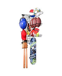Mythinglogic Sports Equipment Wall Storage Panel, Wall Mount Garage Storage Organizer for Sports Gear and Bike