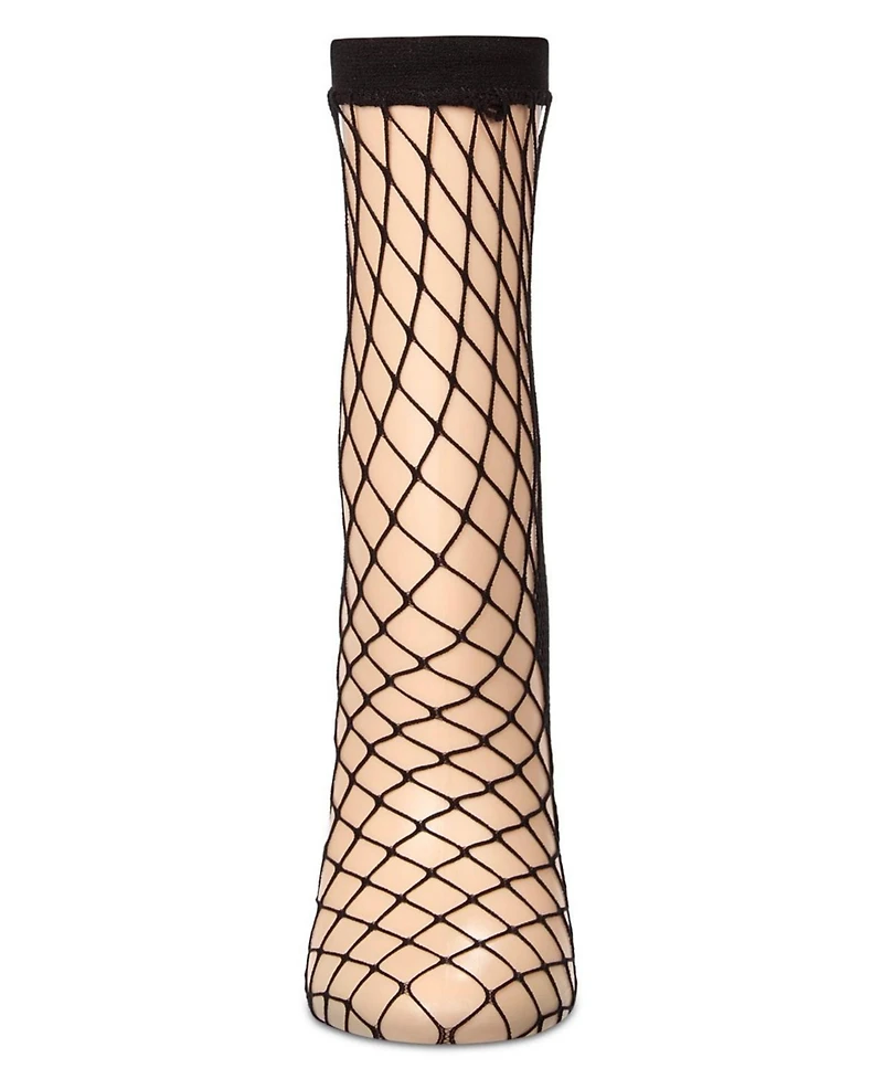 MeMoi Women's Nothing But Net Fishnet Anklet Socks
