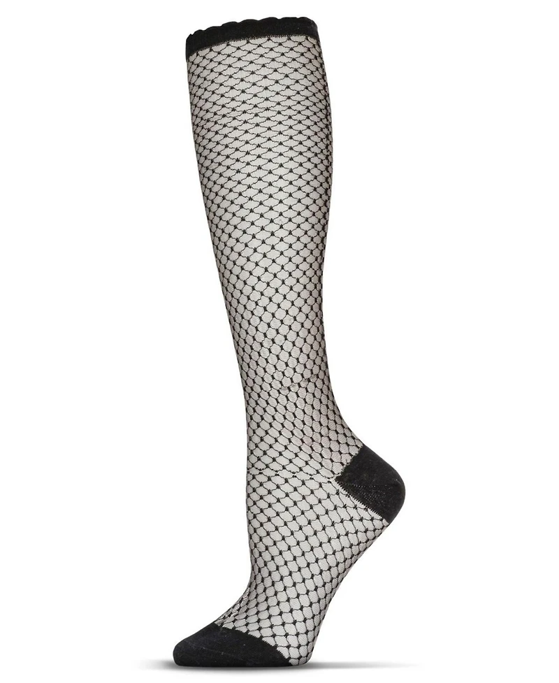 MeMoi Women's Diamond Trellis Knee High Socks