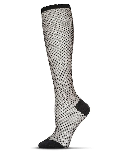 MeMoi Women's Diamond Trellis Knee High Socks