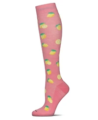 MeMoi Women's Lemons 8-15MMHG Graduated Compression Socks