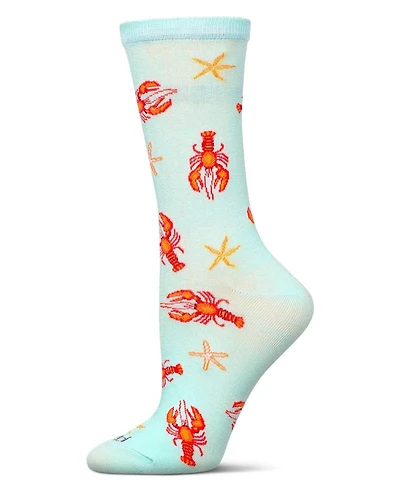 MeMoi Women's Lobsters Rayon From Crew Socks