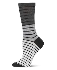 MeMoi Women's Shaded Stripes Wool Blend Crew Socks