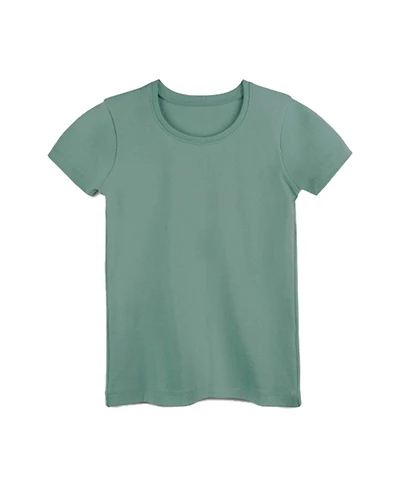 Mightly Toddler Girls Fair Trade Organic Cotton Ribbed Scoop Neck Tee