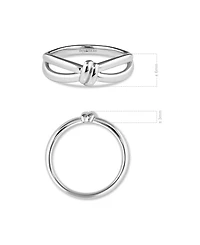 Devata Love Knot Ring in Rhodium Plated Sterling Silver