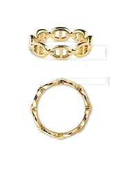 Devata Mariner Link Ring in Gold Plated Sterling Silver
