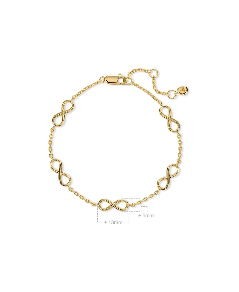 Devata Infinity Chain Bracelet in Gold Plated Sterling Silver