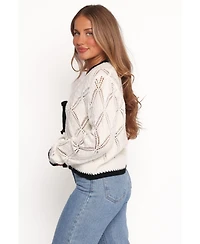 Petal and Pup Women's Lainy Bow Tie Font Cardigan