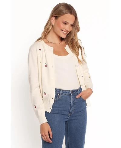 Petal and Pup Women's Millen Flower Embroidery Cardigan