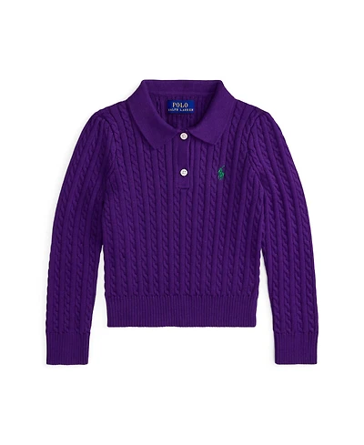 Polo Ralph Lauren Girls 2T-6X Mini-Cable Sweater