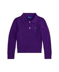 Polo Ralph Lauren Girls 2T-6X Mini-Cable Sweater