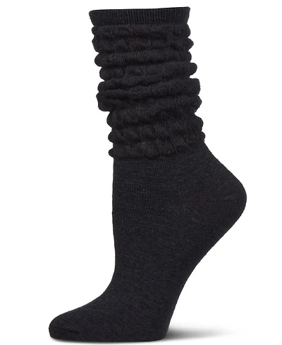 MeMoi Women's Contessa Loose Knit Slub Extended Crew Socks