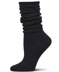 MeMoi Women's Contessa Loose Knit Slub Extended Crew Socks