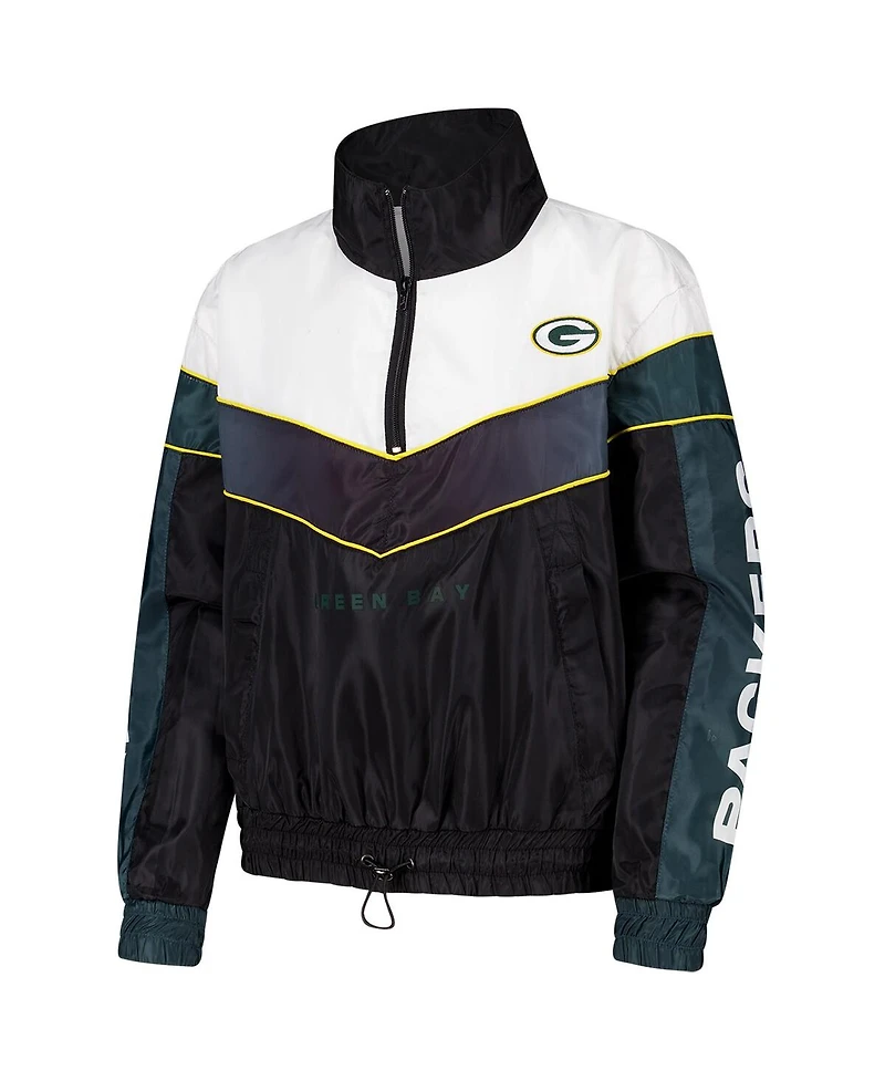 The Wild Collective Women's Green Bay Packers 1/4 Zip Track Jacket