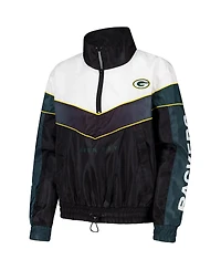 The Wild Collective Women's Green Bay Packers 1/4 Zip Track Jacket