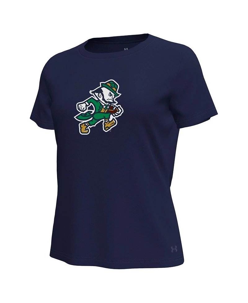 Under Armour Women's Navy Notre Dame Fighting Irish Leprechaun Tech Stretch T-Shirt