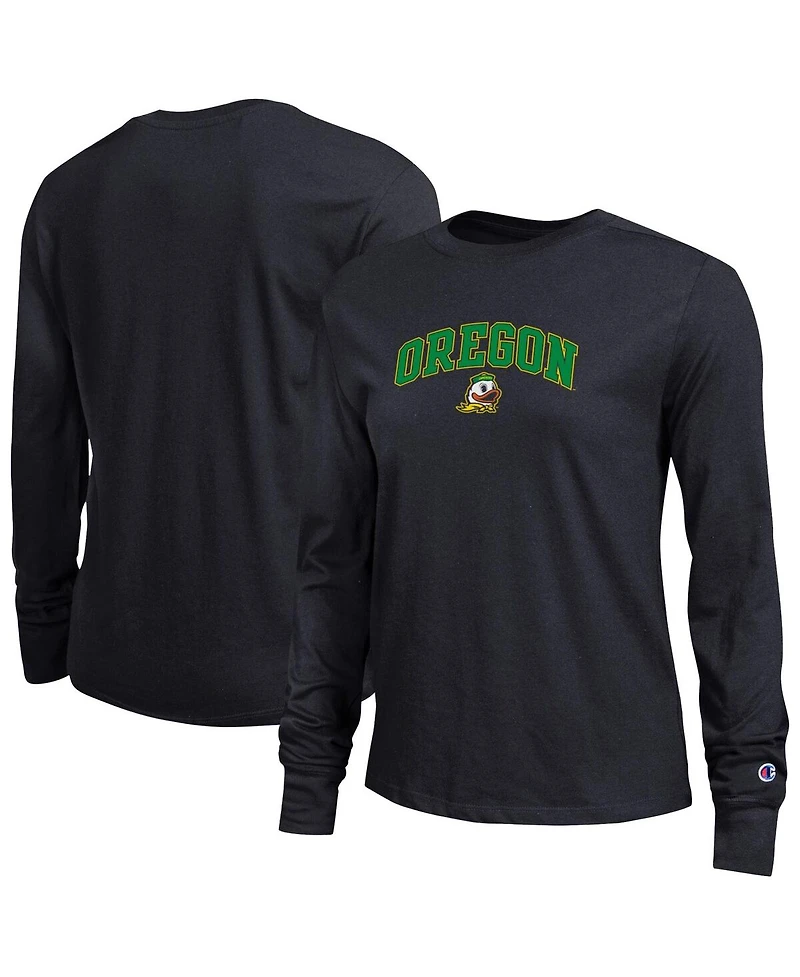 Champion Women's Black Oregon Ducks Arch Over Logo Long Sleeve T-Shirt