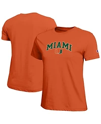 Champion Women's Orange Miami Hurricanes Arched Over Logo T-Shirt