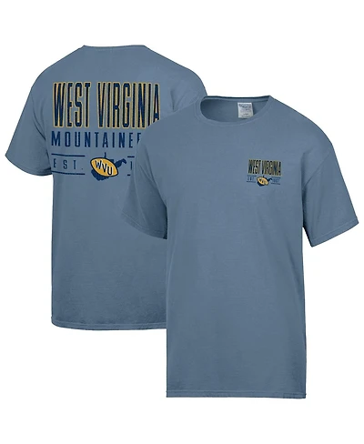 Comfortwash Men's Blue West Virginia Mountaineers Big Name T-Shirt