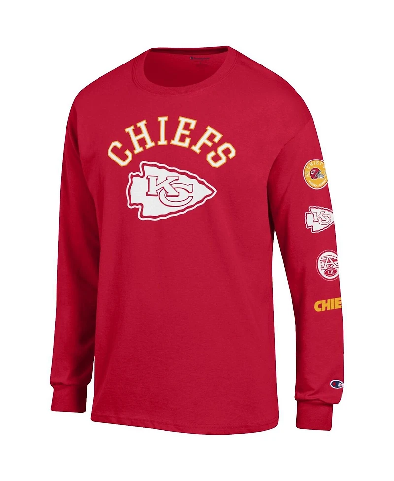 Champion Men's Red Kansas City Chiefs Seal Long Sleeve T-Shirt