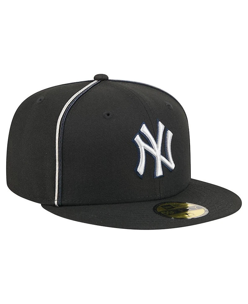 New Era Men's Black York Yankees Soutache 59FIFTY Fitted Hat