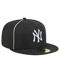 New Era Men's Black York Yankees Soutache 59FIFTY Fitted Hat