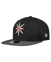 New Era Men's Black/Gray Vegas Golden Knights Mesh Crown Two-Tone 59FIFTY Fitted Hat