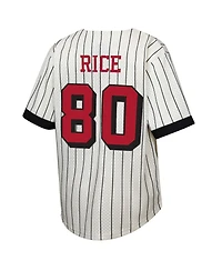 Mitchell & Ness Big Boys and Girls Jerry Rice Cream San Francisco 49ers Retired Player Name Number Baseball Jersey