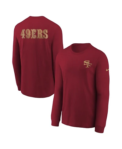 Nike Big Boys and Girls Scarlet San Francisco 49ers 2025 Rivalries Collection Long Sleeve T-Shirt