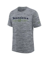 Nike Big Boys and Girls Wolf Gray Seattle Seahawks 2025 Rivalries Collection Sideline Velocity Dri-fit T-Shirt