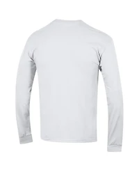 Champion Men's White Wisconsin Badgers Arch Over Logo 2-Hit Long Sleeve T-Shirt