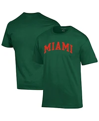 Champion Men's Green Miami Hurricanes Basic Arch T-Shirt