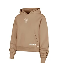 '47 Brand Women's Tan Milwaukee Bucks Sue Foundation Hoodie Sweatshirt