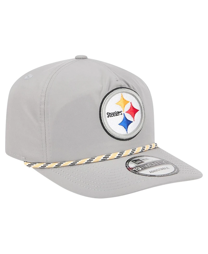 New Era Men's Gray Pittsburgh Steelers Rope 19TWENTY Hat
