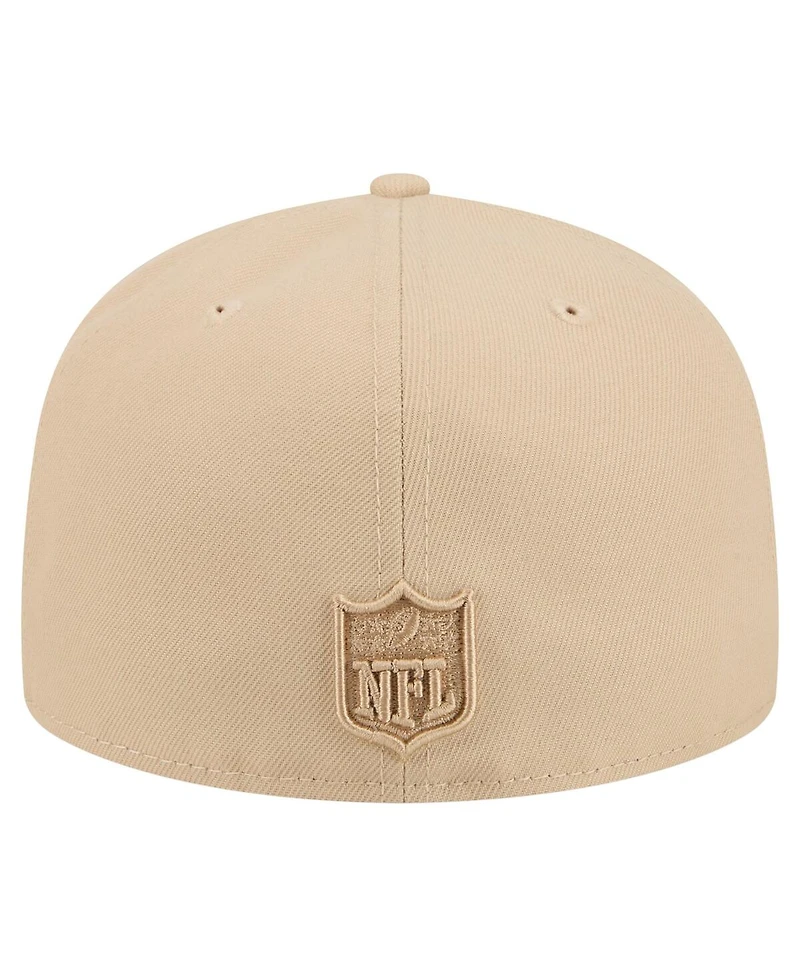 New Era Men's Light Beige Detroit Lions Color Pack A-Frame 59FIFTY Fitted Hat