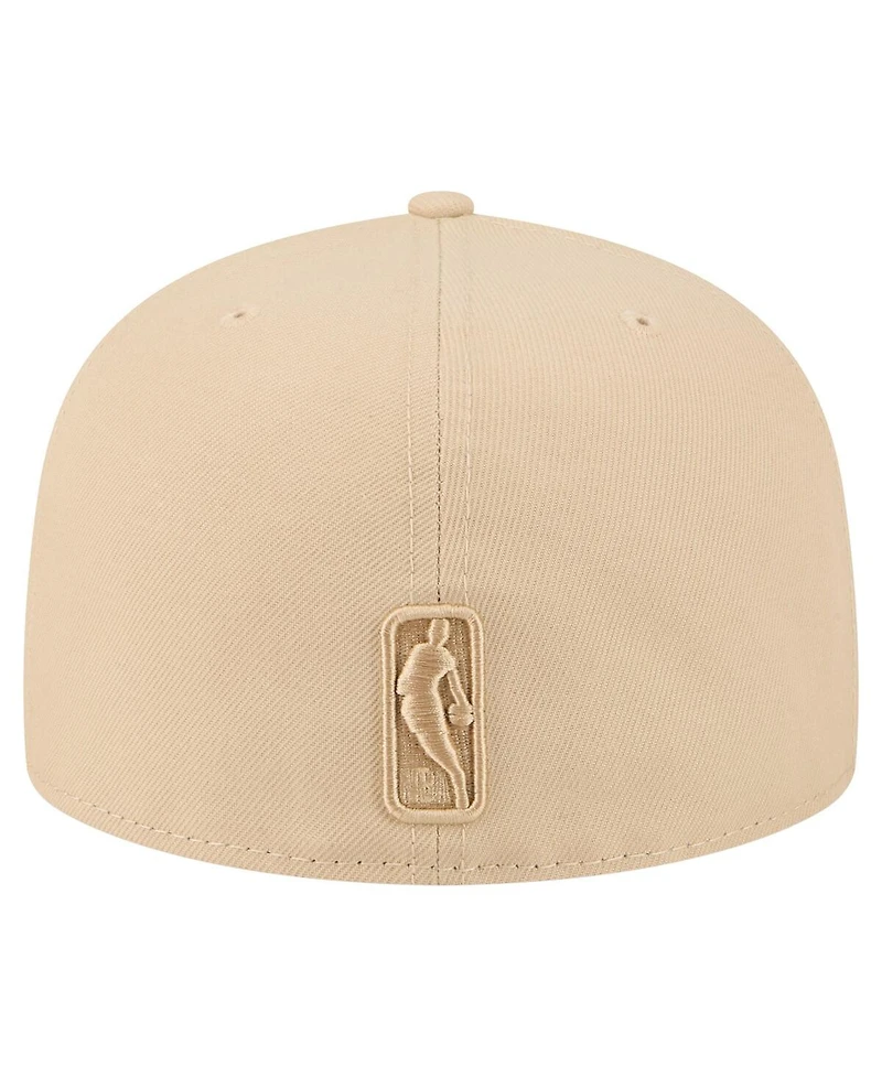 New Era Men's Khaki Milwaukee Bucks Color Pack A-Frame 59FIFTY Fitted Hat