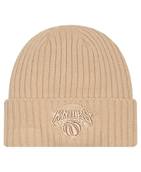 New Era Men's Tan New York Knicks Color Pack Cuffed Knit Hat