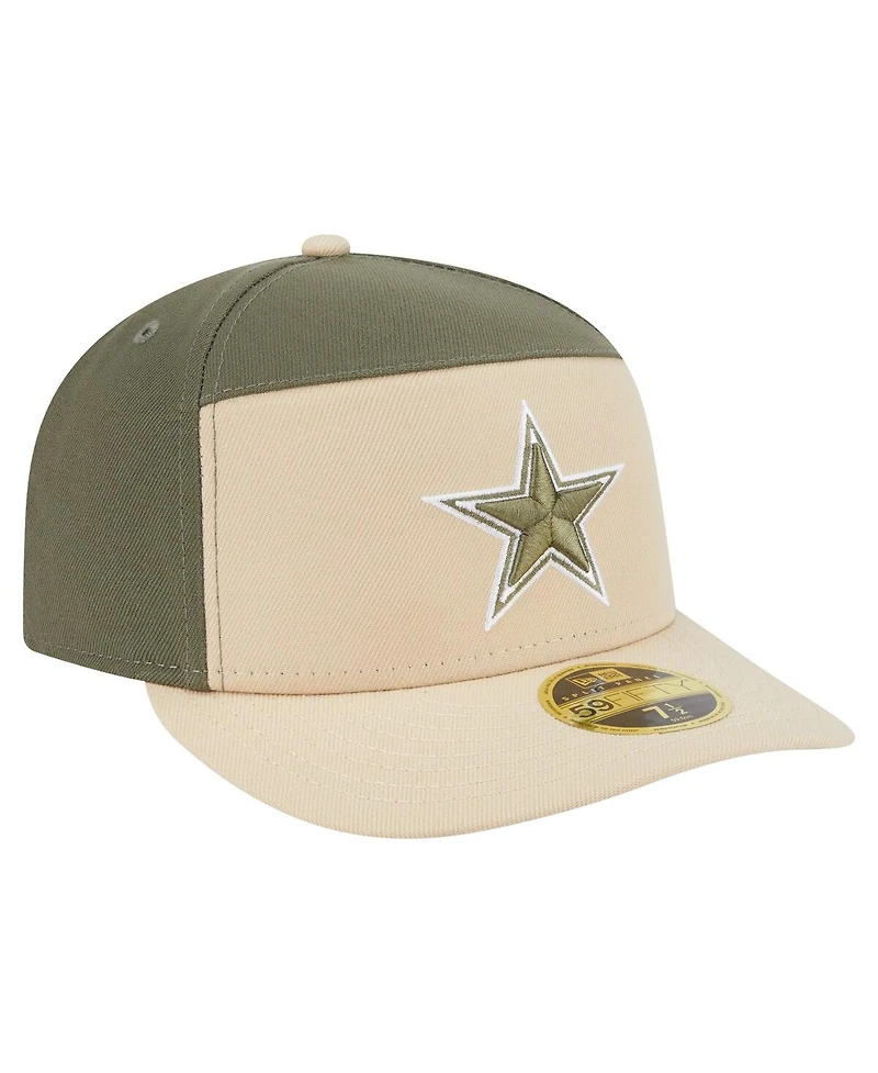 New Era Men's Light Beige/Olive Dallas Cowboys 2-Tone Color Pack Split Panel 59FIFTY Fitted Hat