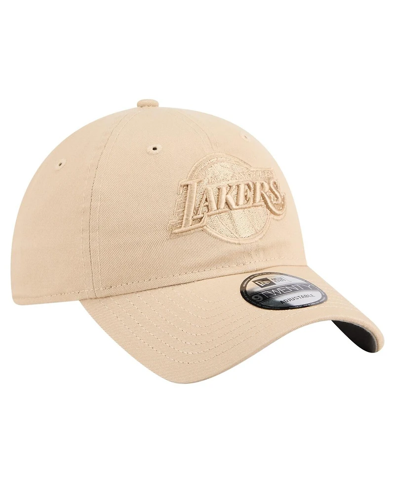 New Era Men's Khaki Los Angeles Lakers Color Pack Tonal 9TWENTY Adjustable Hat