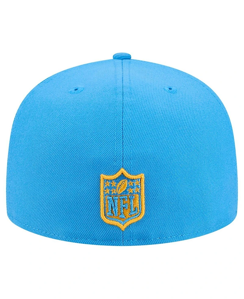 New Era Men's Powder Blue Los Angeles Chargers Tri-Hit 59FIFTY Fitted Hat