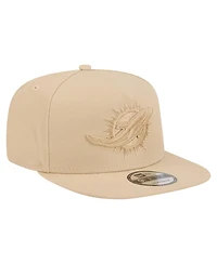New Era Men's Light Beige Miami Dolphins Color Pack A-Frame 9FIFTY Snapback Hat