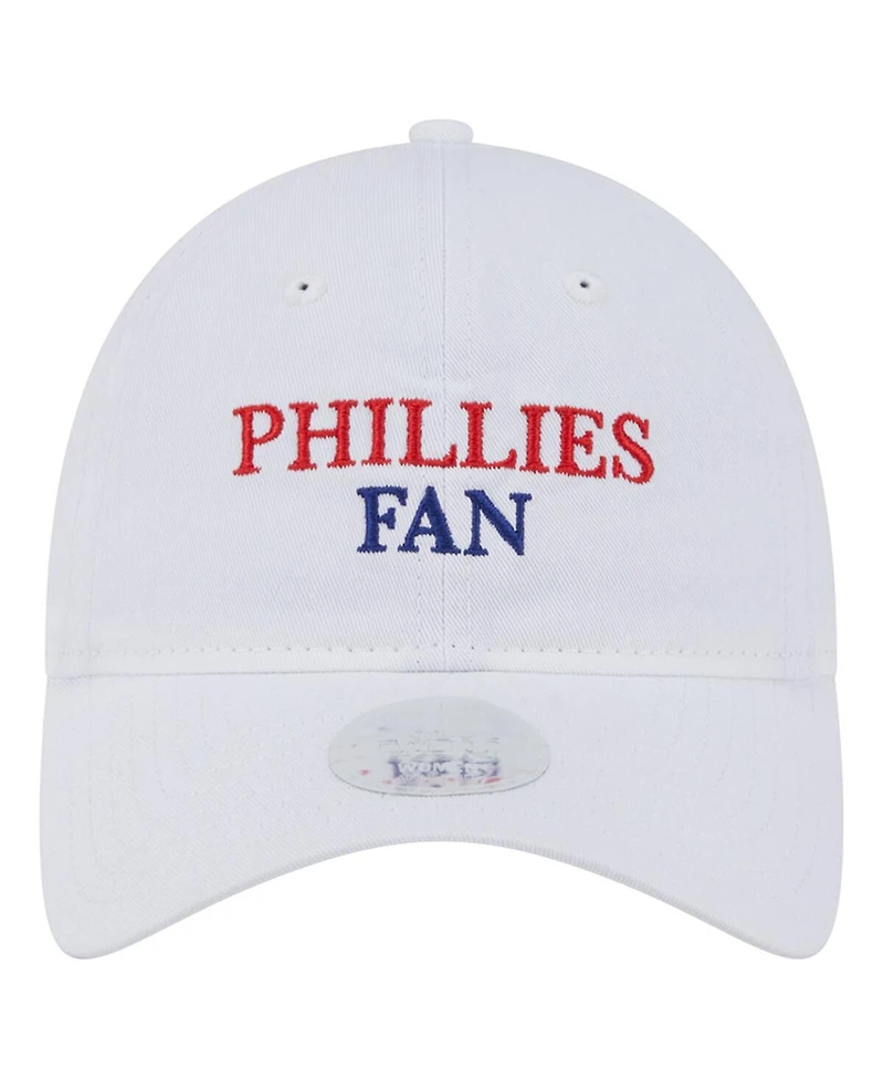 New Era Women's White Philadelphia Phillies Team Fan 9TWENTY Adjustable Hat