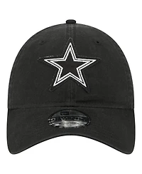 New Era Men's Black Dallas Cowboys Stamp 9TWENTY Adjustable Hat