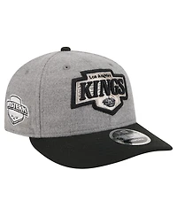 New Era Men's Gray/Black Los Angeles Kings Wool Pin Low Profile 9FIFTY Snapback Hat