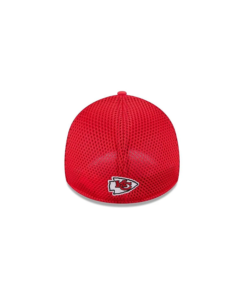 New Era Men's Red Kansas City Chiefs Outline 39THIRTY Flex Hat
