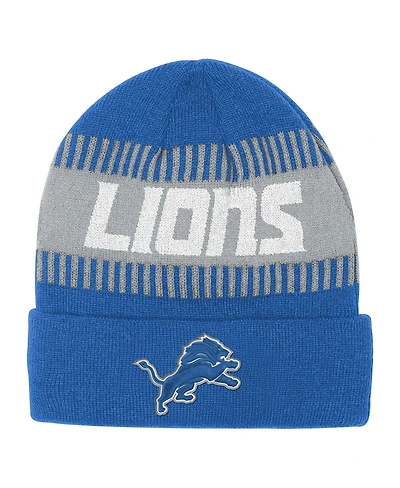 Outerstuff Big Boys and Girls Blue Detroit Lions Bright Lights Cuffed Knit Hat