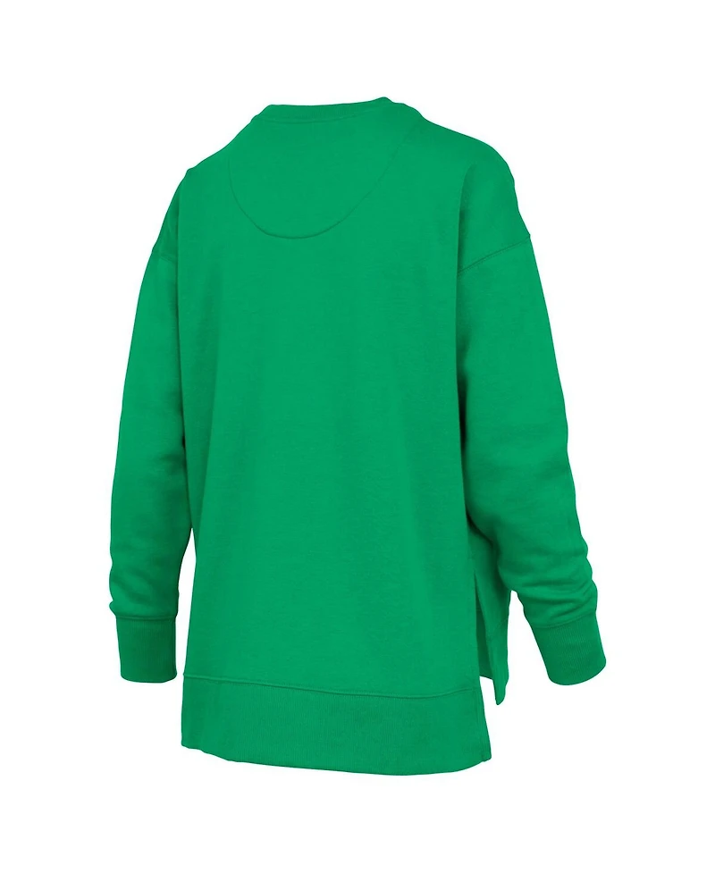 Pressbox Women's Green Oregon Ducks Bonanza Chenille Harper Script Sweatshirt