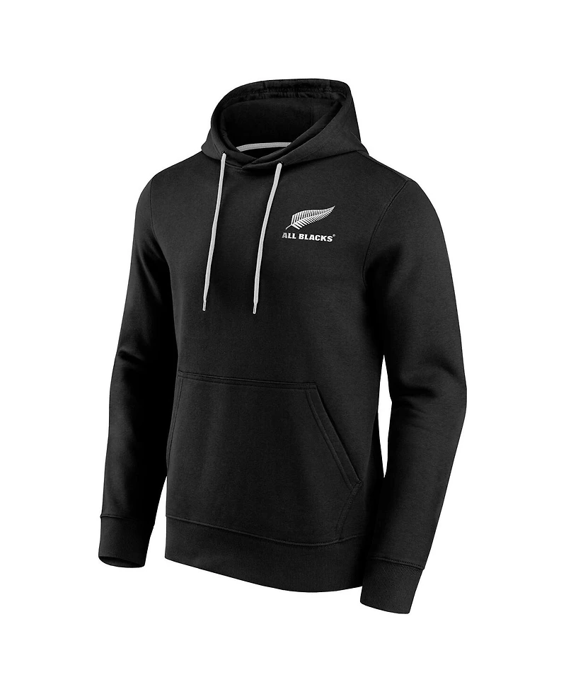 Fanatics Men's Black All Blacks Essentials Logo Fleece Pullover Hoodie