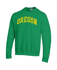 Champion Men's Green Oregon Ducks Basic Arch Fleece Pullover Sweatshirt