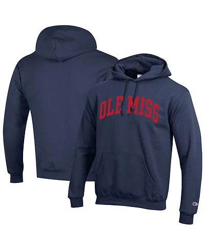 Champion Men's Navy Ole Miss Rebels Basic Arch Fleece Pullover Hoodie